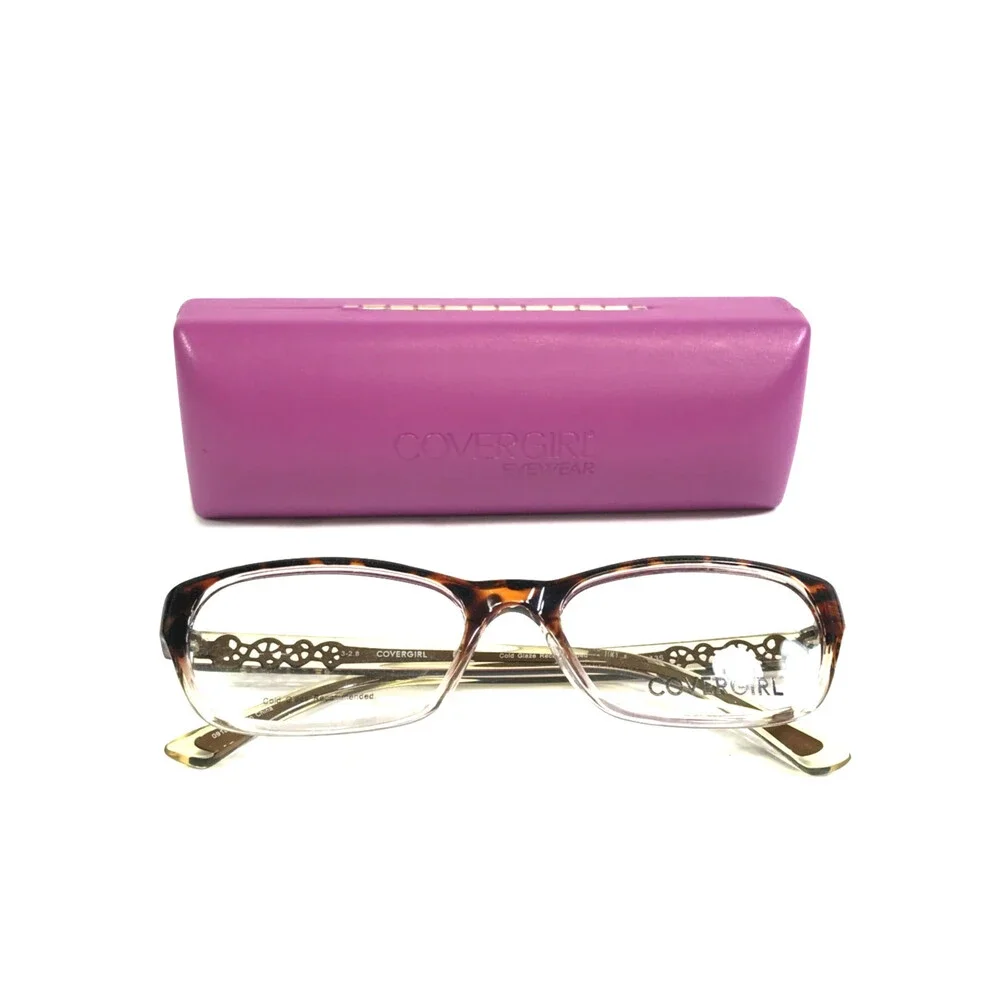 Covergirl Eyeglasses Frames CG0510 052 Dark Havana Brown Rectangle 52-17-135